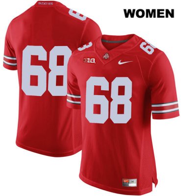 Women's NCAA Ohio State Buckeyes Zaid Hamdan #68 College Stitched No Name Authentic Nike Red Football Jersey LJ20R52WU
